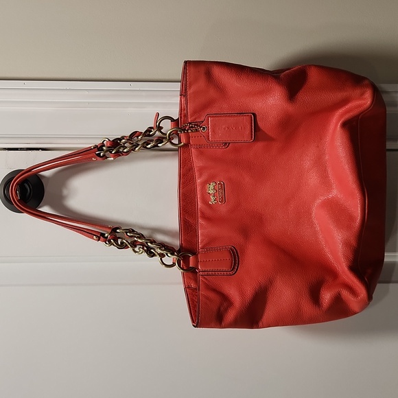 Coach Coral Leather Tote - Picture 1 of 7